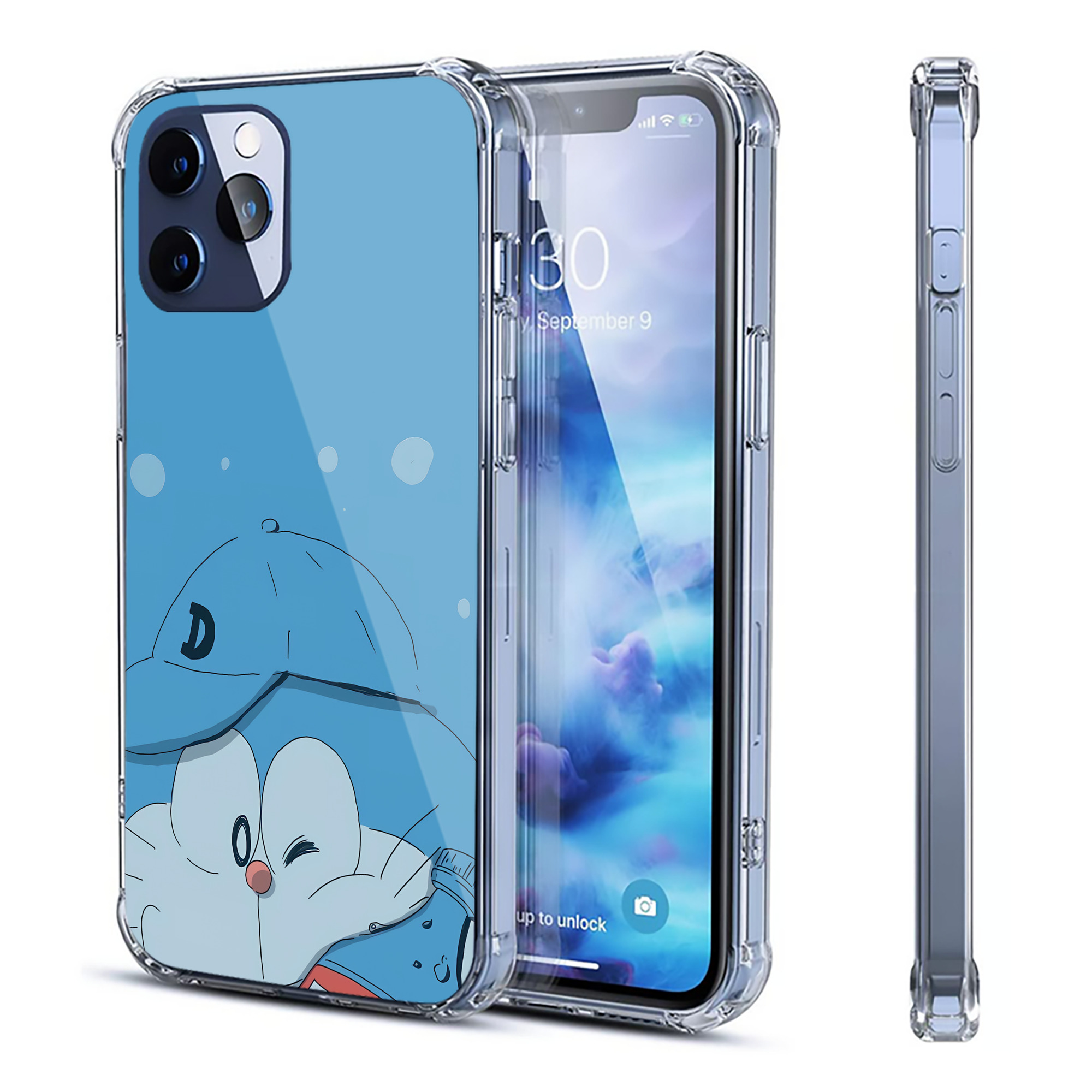（画像用） ドラえもん Doraemon 【iPhone 12シリーズ対応】透明スマホケース（クリアソフトケース）